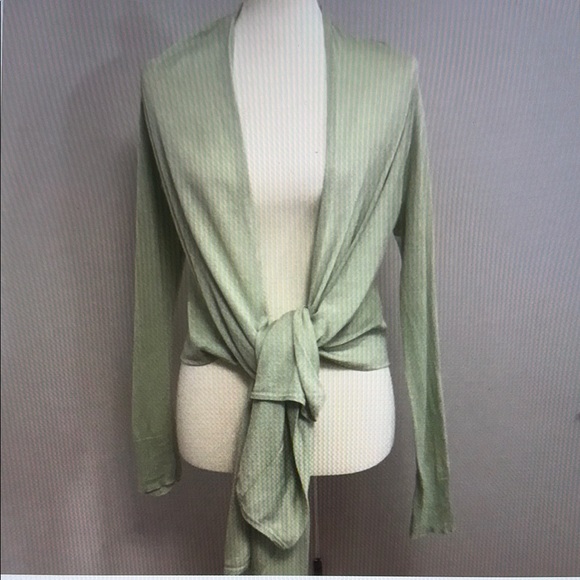 Kenneth Cole New York Sweaters - Kenneth Cole Mint Wrap Cardigan Size Small Medium